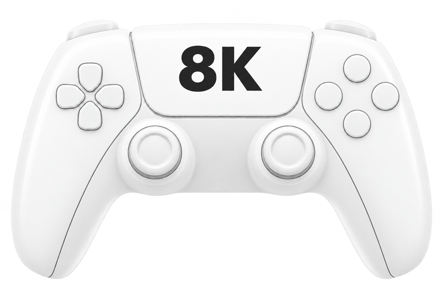 Manette PS5 en 2D avec 8K sur le pavé tactile